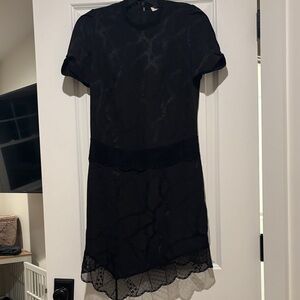 Zadig & Voltaire Black Lace 100% silk dress